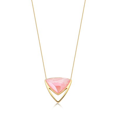 Colar Equilíbrio - Quartzo Rosa — ângulo 1