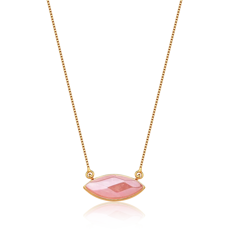Colar Dália - Quartzo Rosa