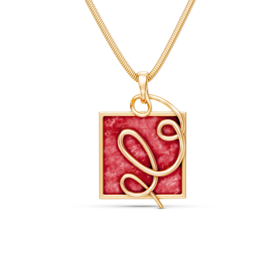 Colar Forma - Feldspato Vermelho — ângulo 1