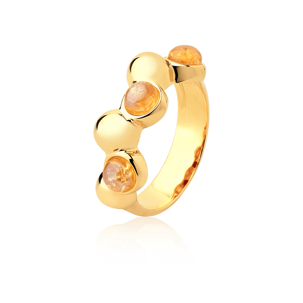 Aliança Ball - Citrino — Ouro 18K | Aimer Joias | semijoia feminina pedra natural