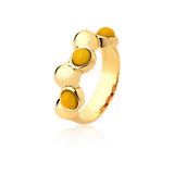 Aliança Ball - Feldspato Amarelo — Ouro 18K | Aimer Joias | semijoia feminina pedra natural