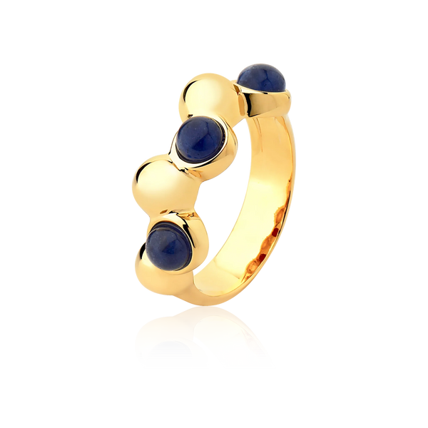 Aliança Ball - Sodalita — Ouro 18K | Aimer Joias | semijoia feminina pedra natural