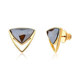 Brinco Equilíbrio - Quartzo Fumê — Ouro 18K | Aimer Joias | brinco semijoia feminina pedra natural