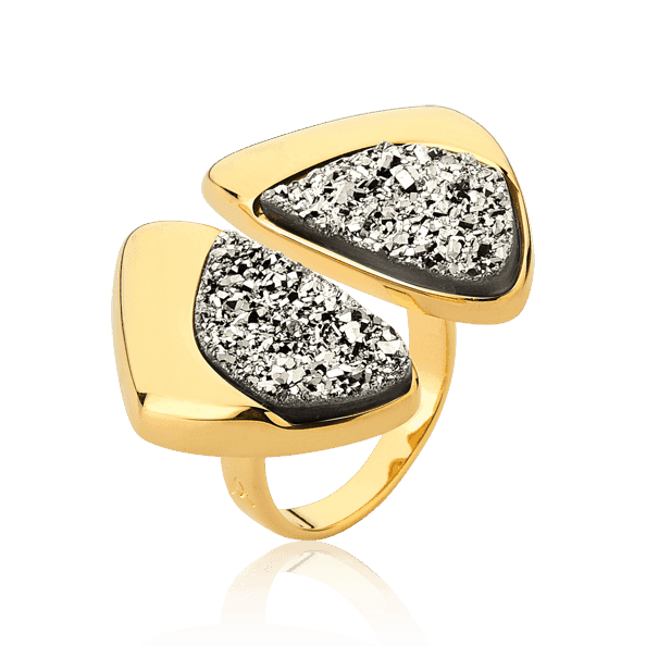Anel Ailes Drusa Platina — Ouro 18k | Aimer Joias