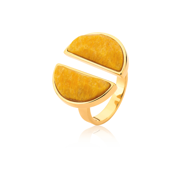 Anel Arco - Feldspato Amarelo