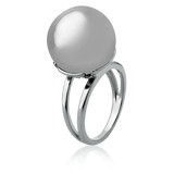 Anel Ball - Banhado a Ródio Semijoias de luxo e design exclusivo