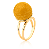 Anel Ball - Feldspato Amarelo Semijoias de luxo e design exclusivo