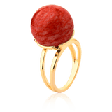 Anel Ball - Feldspato Laranja Semijoias de luxo e design exclusivo