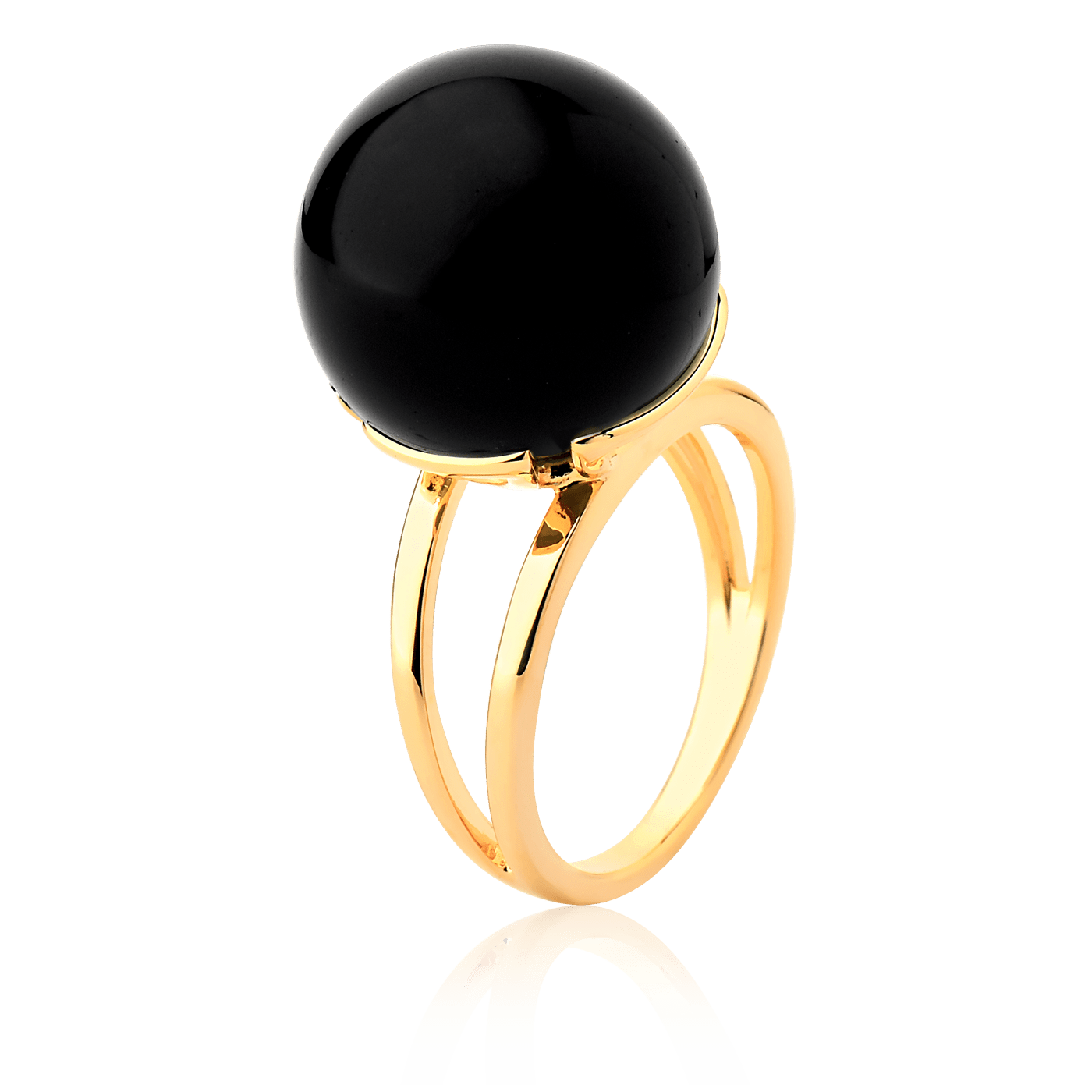Anel Ball - Obsidiana Negra Semijoias de luxo e design exclusivo