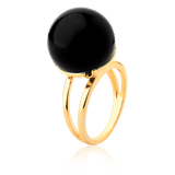 Anel Ball - Obsidiana Negra Semijoias de luxo e design exclusivo