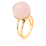 Anel Ball - Quartzo Rosa Semijoias de luxo e design exclusivo