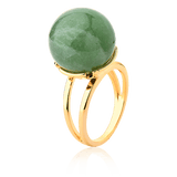 Anel Ball - Quartzo Verde Semijoias de luxo e design exclusivo