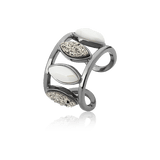 Anel Bem Me Quer - Porcelana/Drusa Platina Semijoias de luxo e design exclusivo