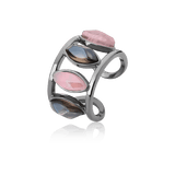 Anel Bem Me Quer - Quartzo Fume/ Quartzo Rosa Semijoias de luxo e design exclusivo
