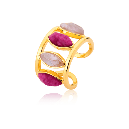 Anel Bem Me Quer - Rosa Pink/Ametista Semijoias de luxo e design exclusivo