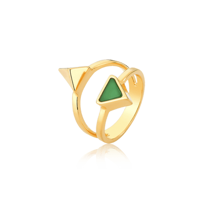 Anel Dýo - Ágata Verde — ângulo 1