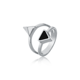 Anel Dýo - Obsidiana Negra Semijoias de luxo e design exclusivo