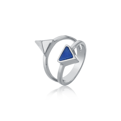 Anel Dýo - Quartzo Azul Anil Semijoias de luxo e design exclusivo