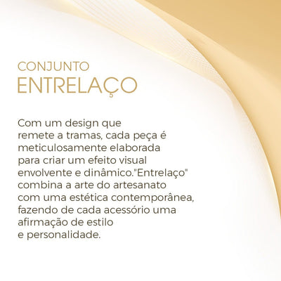 Colar Entrelaço - Esmaltação Vermelha — ângulo 4