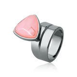 Anel Equilíbrio -Quartzo Rosa Semijoias de luxo e design exclusivo