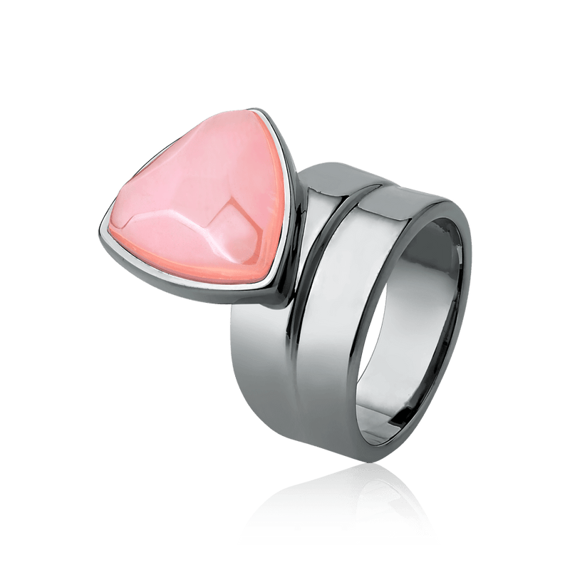 Anel Equilíbrio -Quartzo Rosa