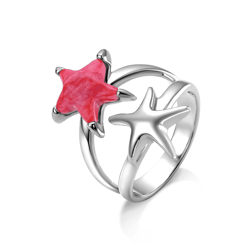 Anel Estelar -  Feldspato Vermelho