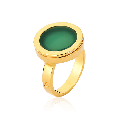 Anel Eterno - Ágata Verde — ângulo 1