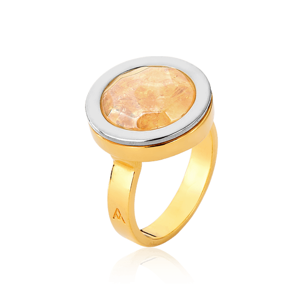 Anel Eterno - Citrino Semijoias de luxo e design exclusivo