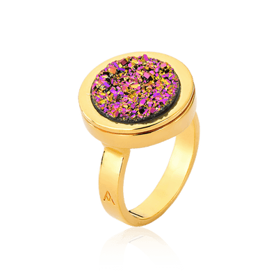 Anel Eterno - Drusa Multicolorida — ângulo 1