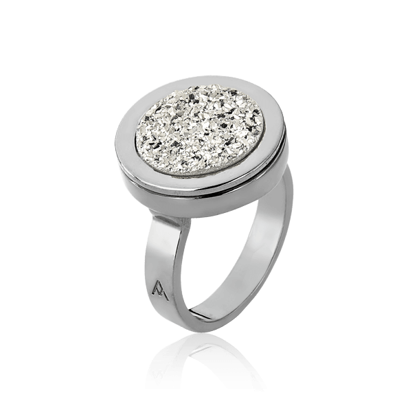 Anel Eterno - Drusa Platina Semijoias de luxo e design exclusivo