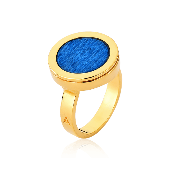 Anel Eterno - Feldspato Azul Anil Semijoias de luxo e design exclusivo
