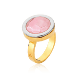 Anel Eterno - Quartzo Rosa Semijoias de luxo e design exclusivo
