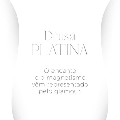 Anel Força - Drusa Platina e esmaltação azul eclesiástico Semijoias de luxo e design exclusivo