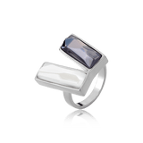 Anel Harmonie - Porcelana E Quartzo Semijoias de luxo e design exclusivo