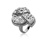 Anel Impacto - Drusa Platina Semijoias de luxo e design exclusivo