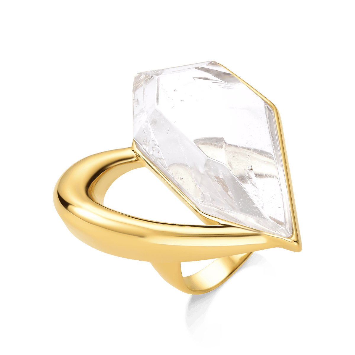 Anel Intensa - Cristal de Rocha Semijoias de luxo e design exclusivo