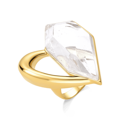 Anel Intensa - Cristal de Rocha Semijoias de luxo e design exclusivo
