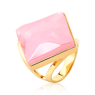 Anel Lírio - Quartzo Rosa — ângulo 1