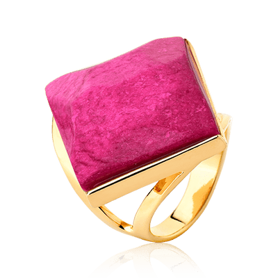 Anel Lírio - Feldspato Rosa Pink — ângulo 1