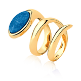Anel Noha - Azul Anil Semijoias de luxo e design exclusivo
