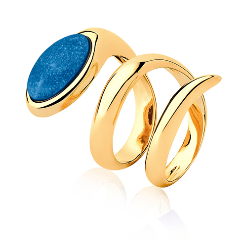 Anel Noha - Azul Anil Semijoias de luxo e design exclusivo