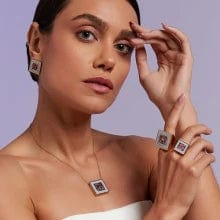 Anel Poder - Drusa Multicolorida esmaltação cinza Semijoias de luxo e design exclusivo