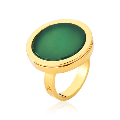 Anel Único - Ágata Verde — ângulo 1