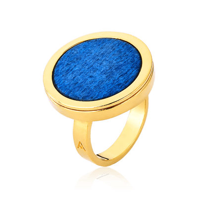 Anel Único - Feldspato Azul Anil — ângulo 1