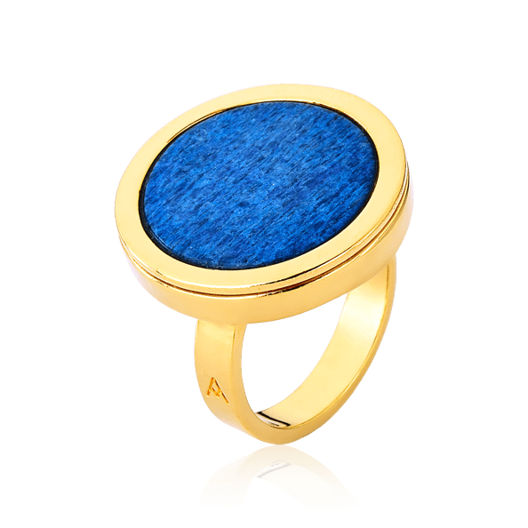 Anel Único - Feldspato Azul Anil