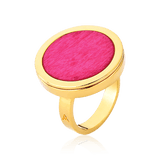 Anel Único - Feldspato Rosa Pink Semijoias de luxo e design exclusivo
