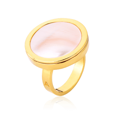 Anel Único - Madrepérola Rosa — ângulo 1