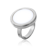 Anel Único - Porcelana Branca Semijoias de luxo e design exclusivo