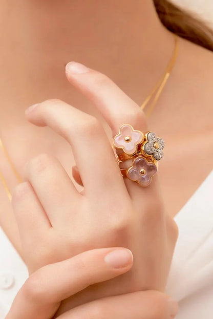 Anel Afeto com Drusa Platina em Banho de Ouro 18K-01