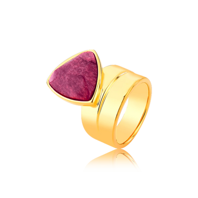 Anel Equilíbrio - Feldspato Rosa Pink — ângulo 1